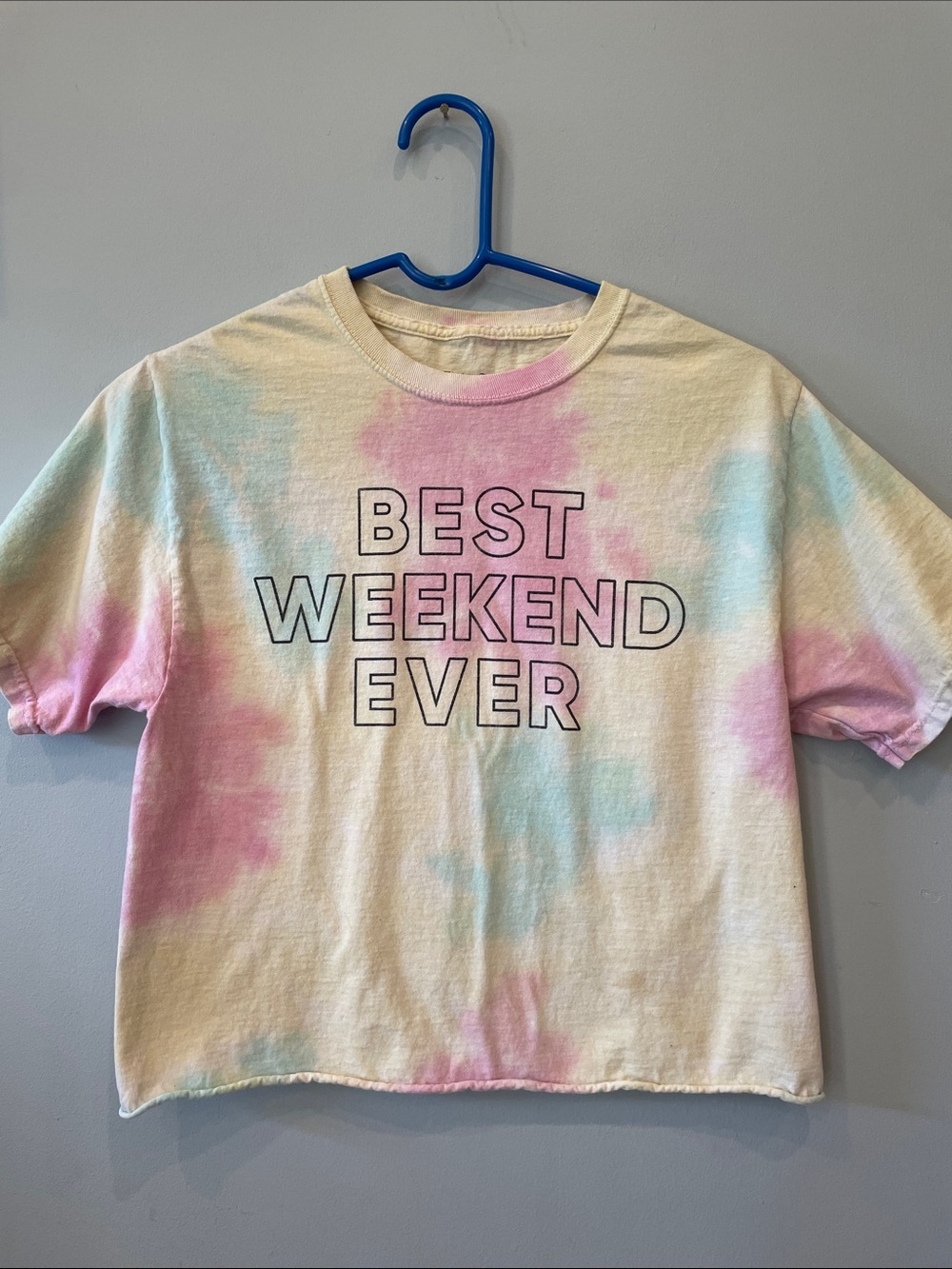 Summer pastel colors cropped tee